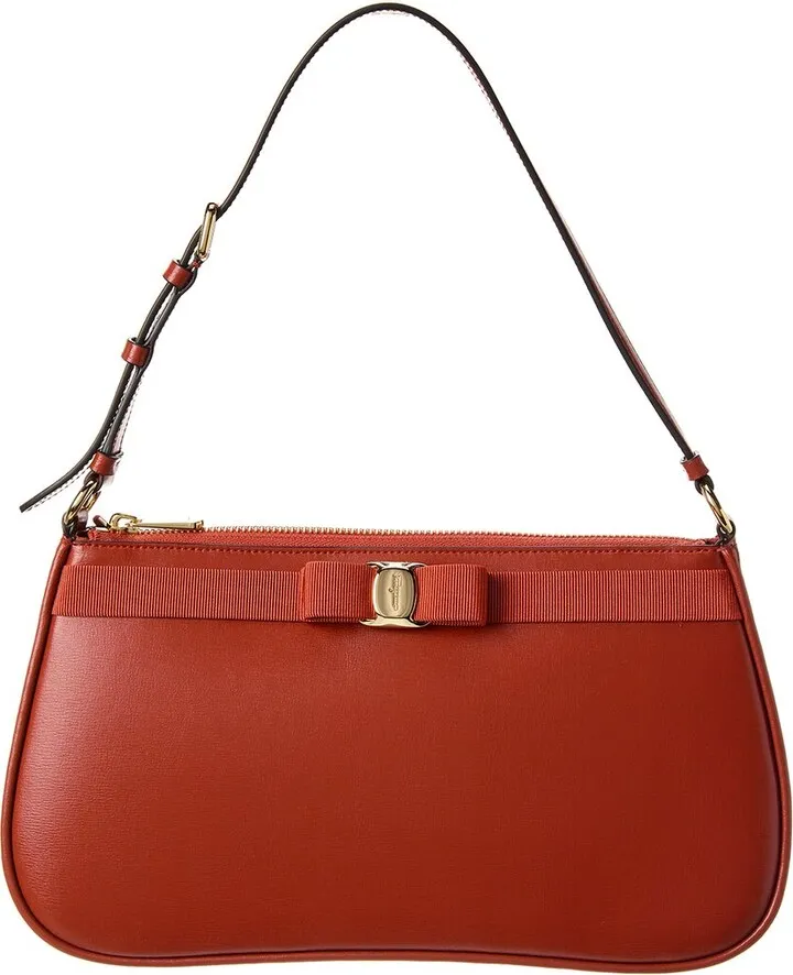Ferragamo Vara Bow Small Leather Shoulder Bag