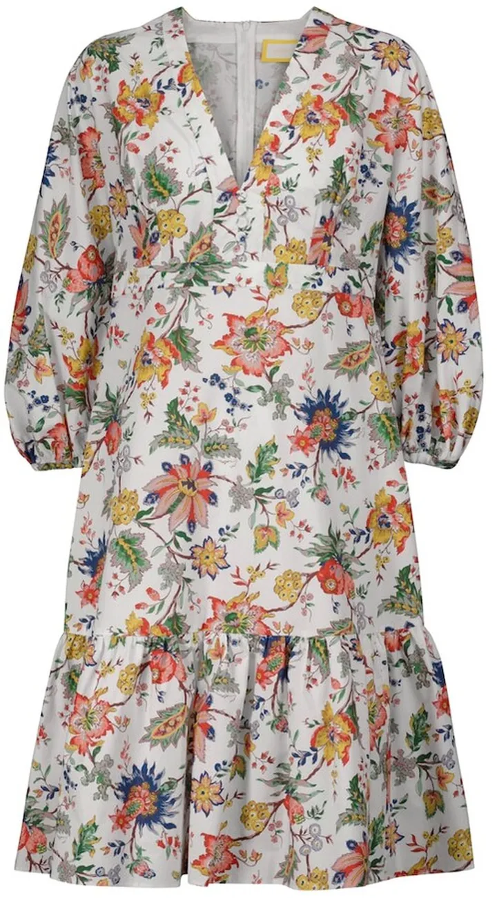 Vacation Formentera floral cotton midi dress