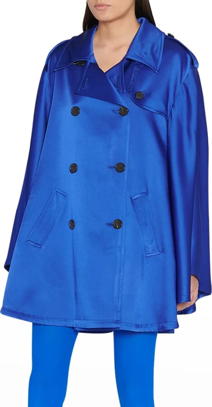 Belted Satin Trench Coat