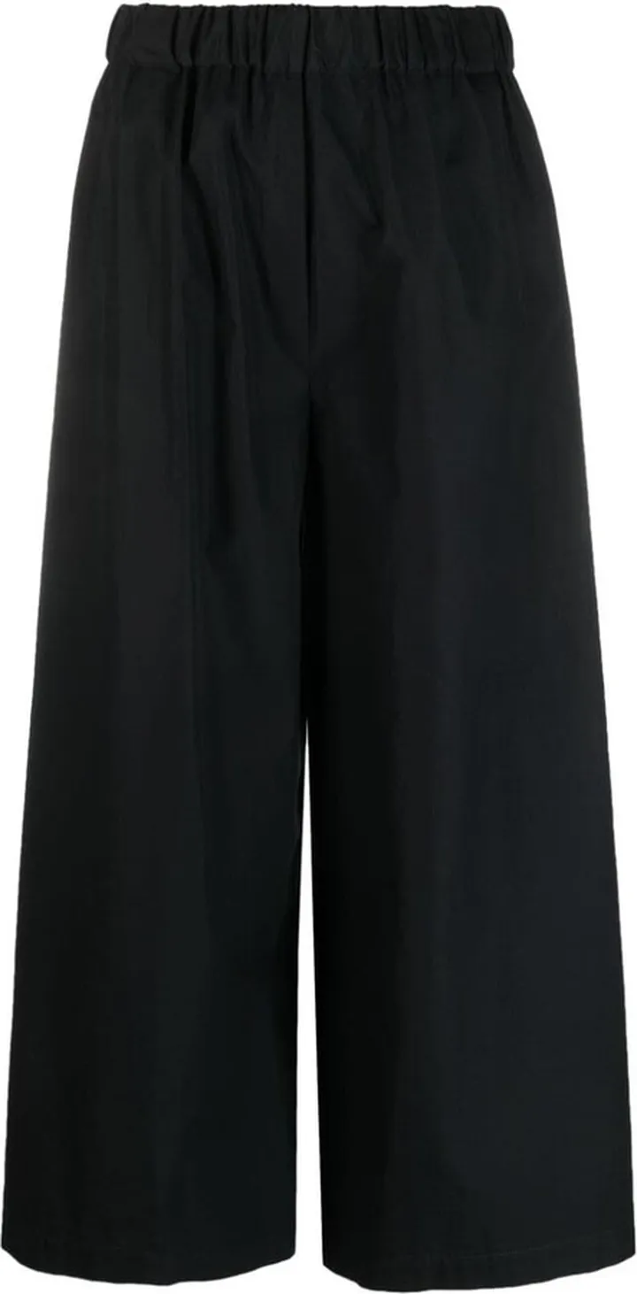 Wide-Leg Cropped Trousers