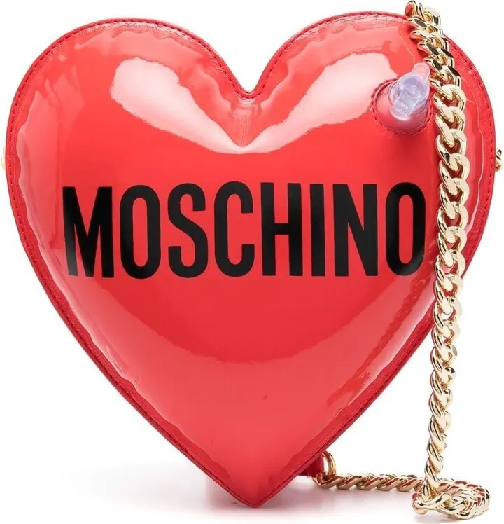Logo-Print Inflatable-Heart Bag