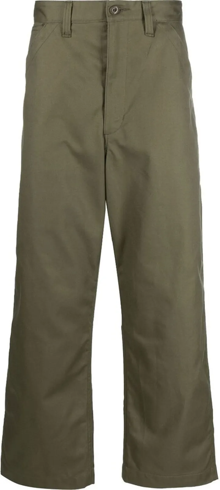 Green Straight-Leg Trousers