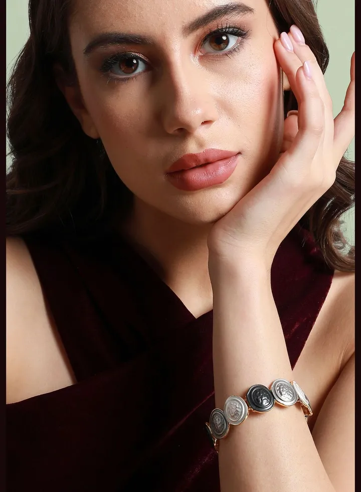 Gold Plated Designer Party Wear Bracelet For Women