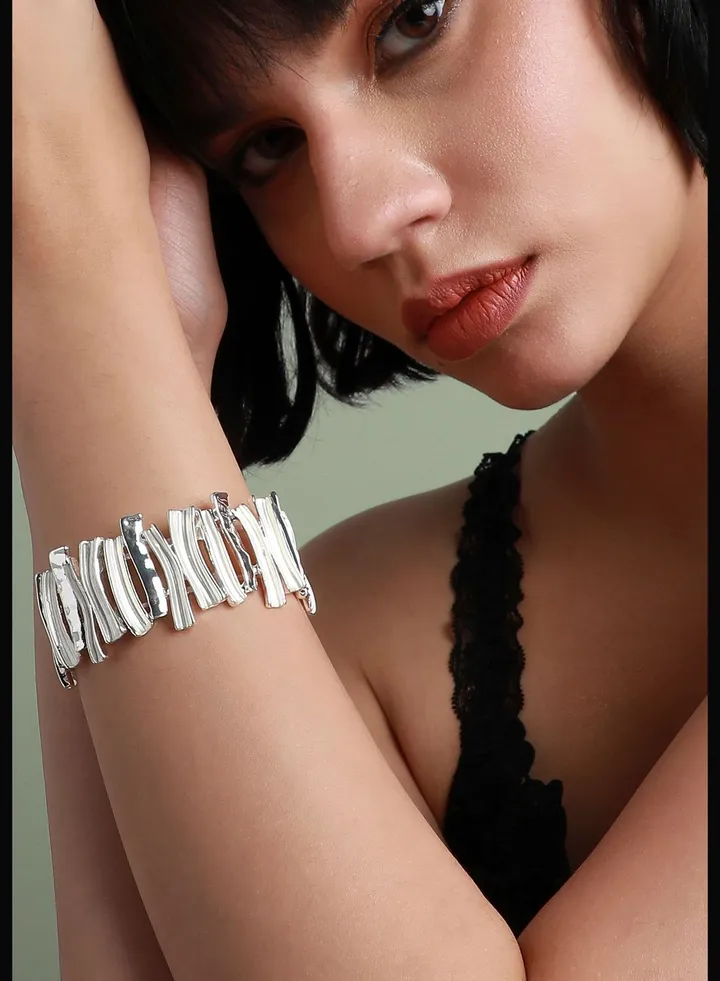 Silver Plated Designer Party Wear Bracelet For Women