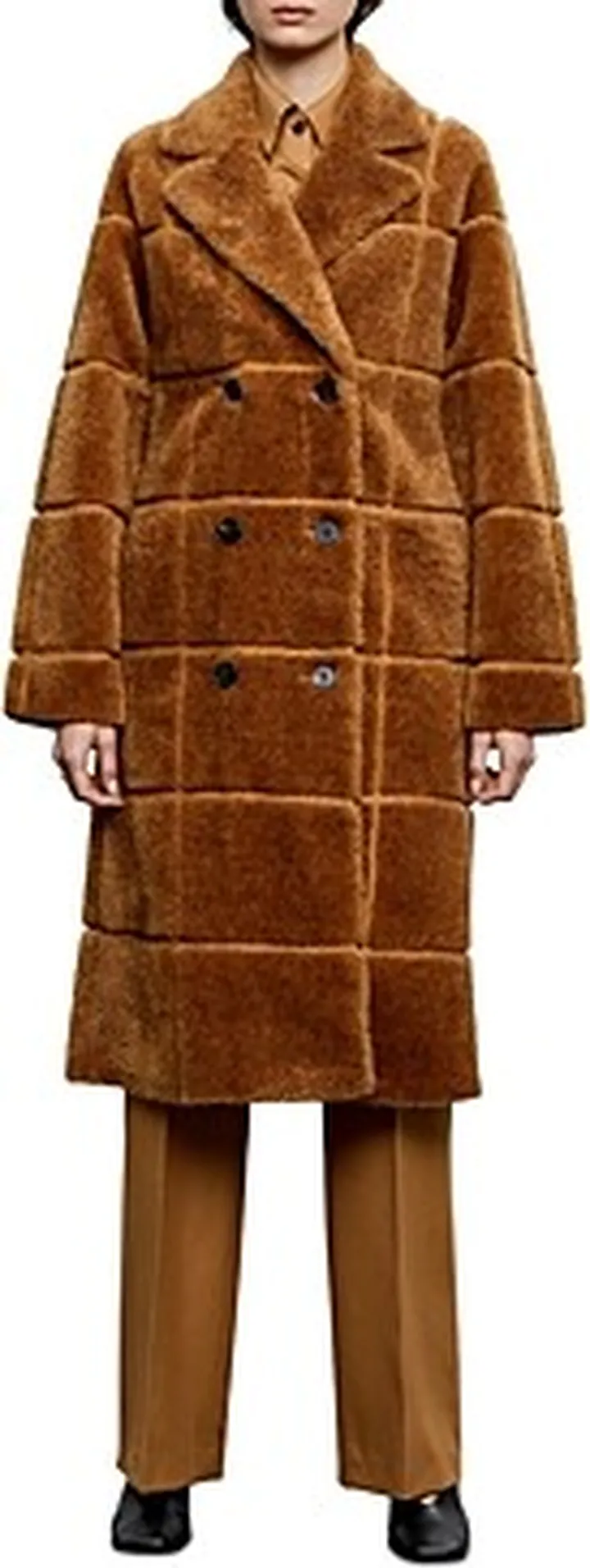 Lvir Stitched Faux Fur Coat