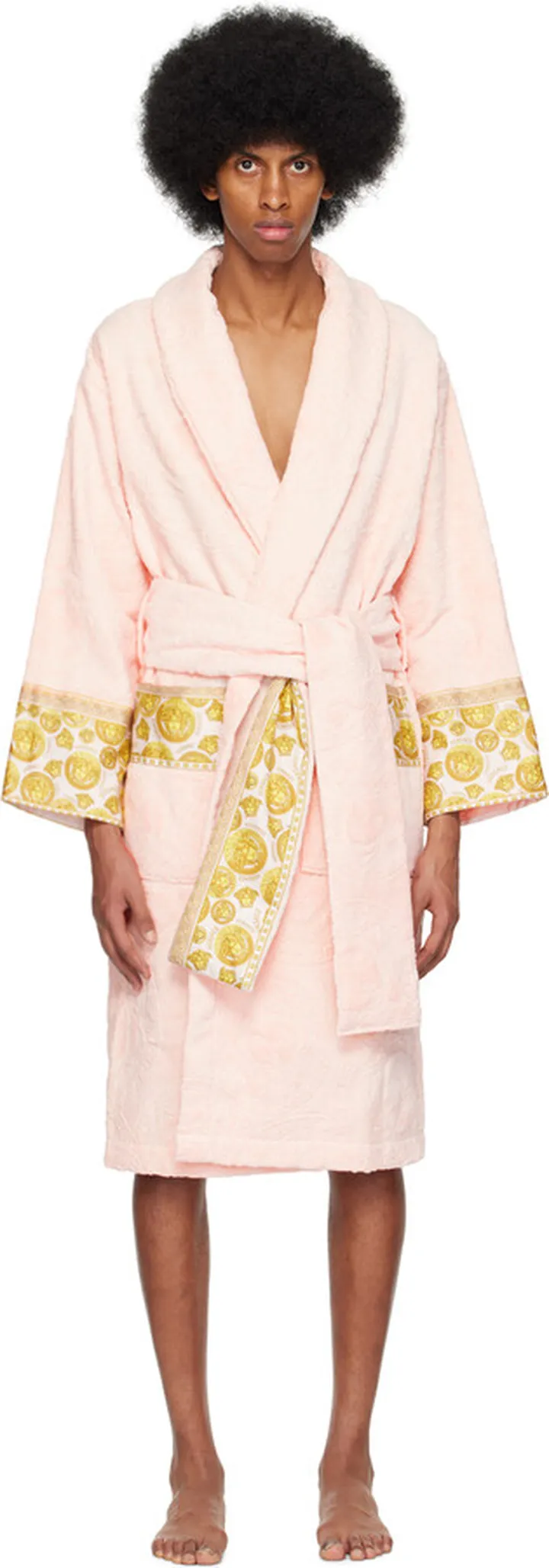 Versace Underwear Pink & Gold 'I Heart Baroque' Robe