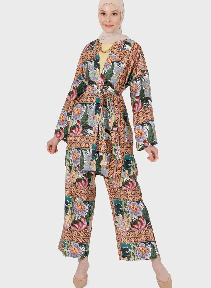 Floral Printed Coat
