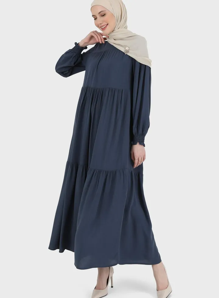 Puff Sleeve Tiered Dress
