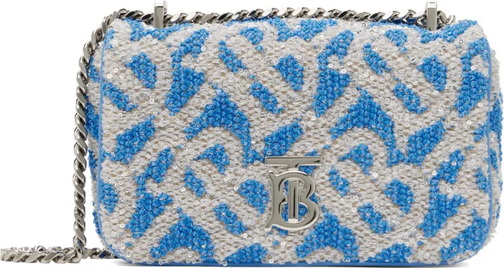 Burberry Blue & Gray Mini Lola Bag
