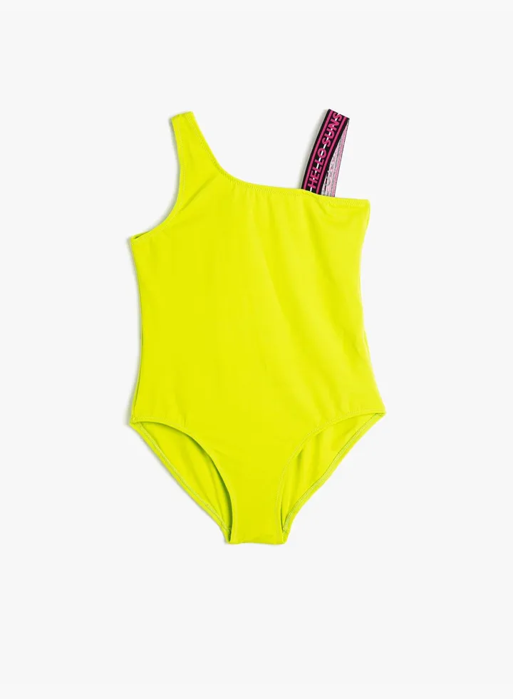 Swimsuit One Shoulder Strappy Detail