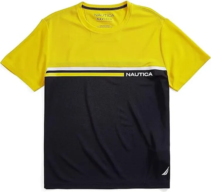 Nautica Men's Navtech Colorblock Tee (Zest) Men's T Shirt