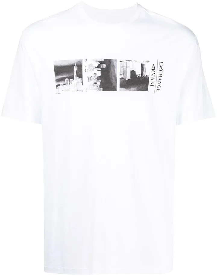 photographic-print cotton T-shirt
