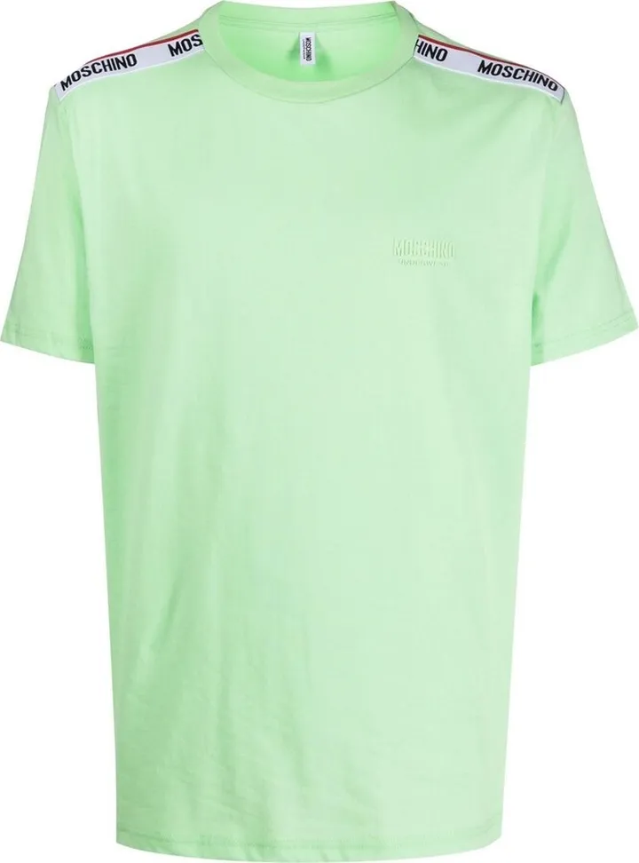 logo-tape cotton T-shirt