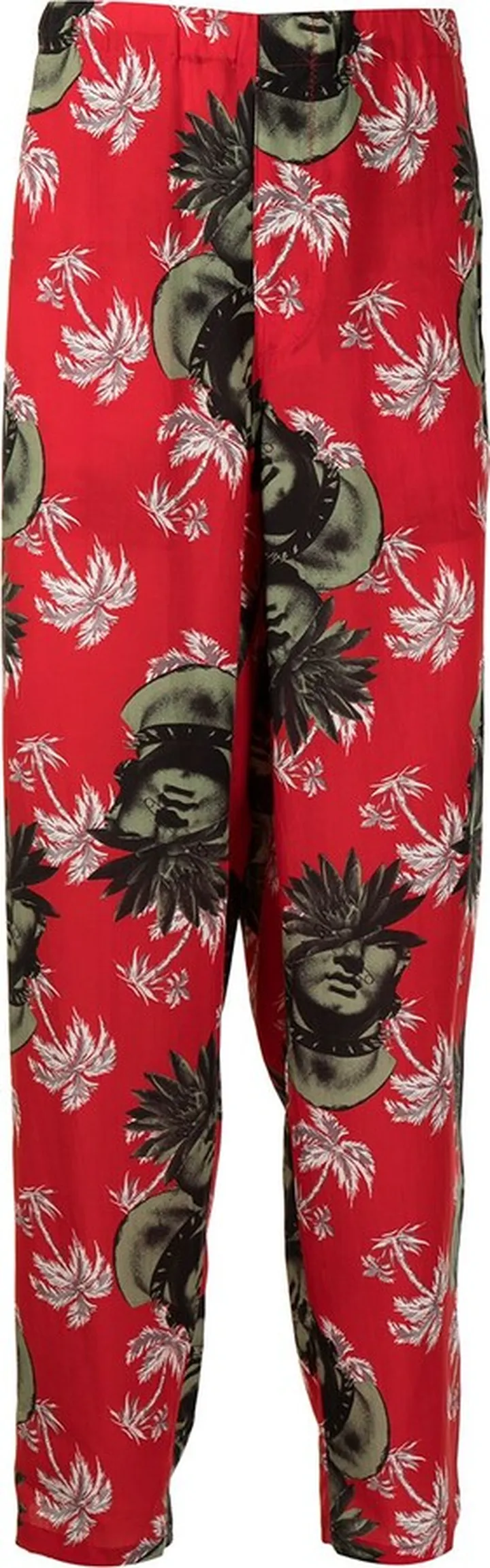 Printed Straight-Leg Trousers
