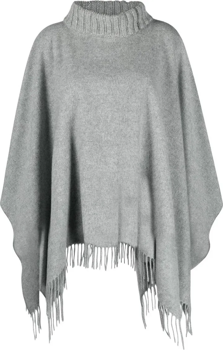 Fringed Knitted Cape