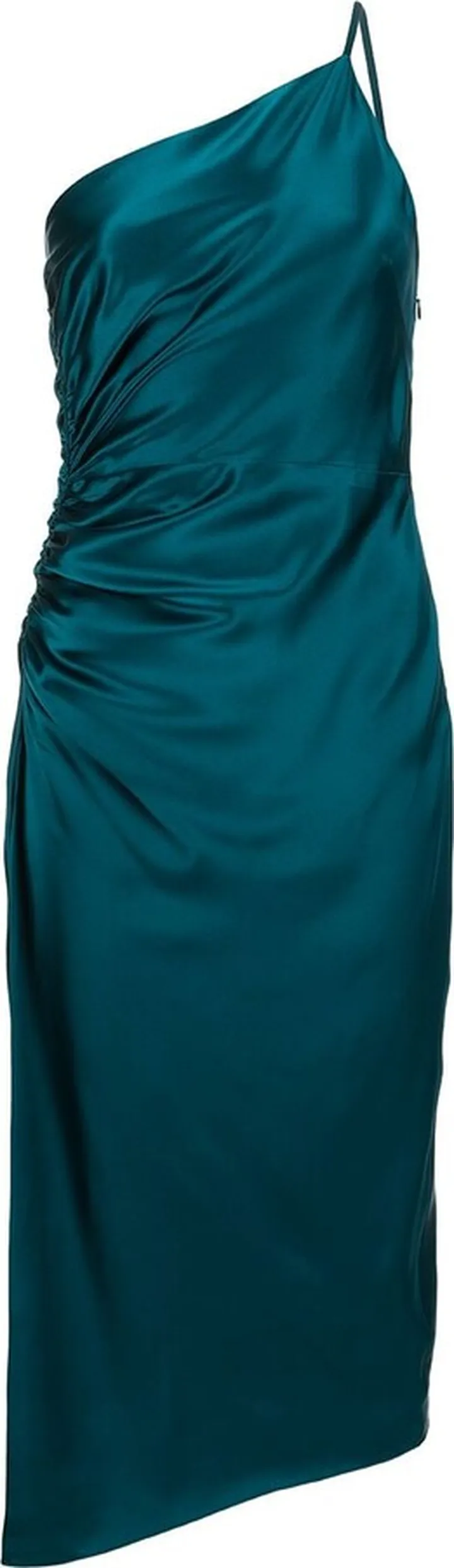 Gathered-Detail Silk Dress