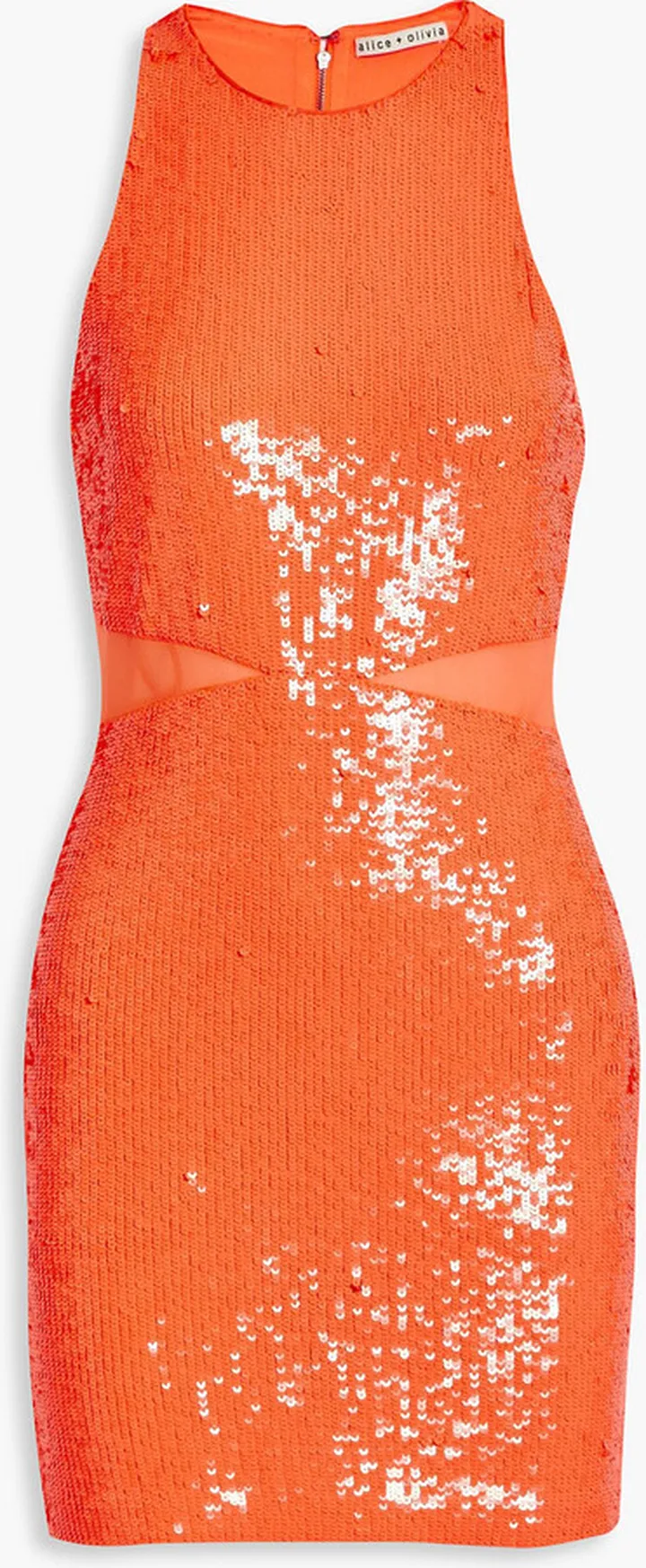 Cara sequined mesh mini dress