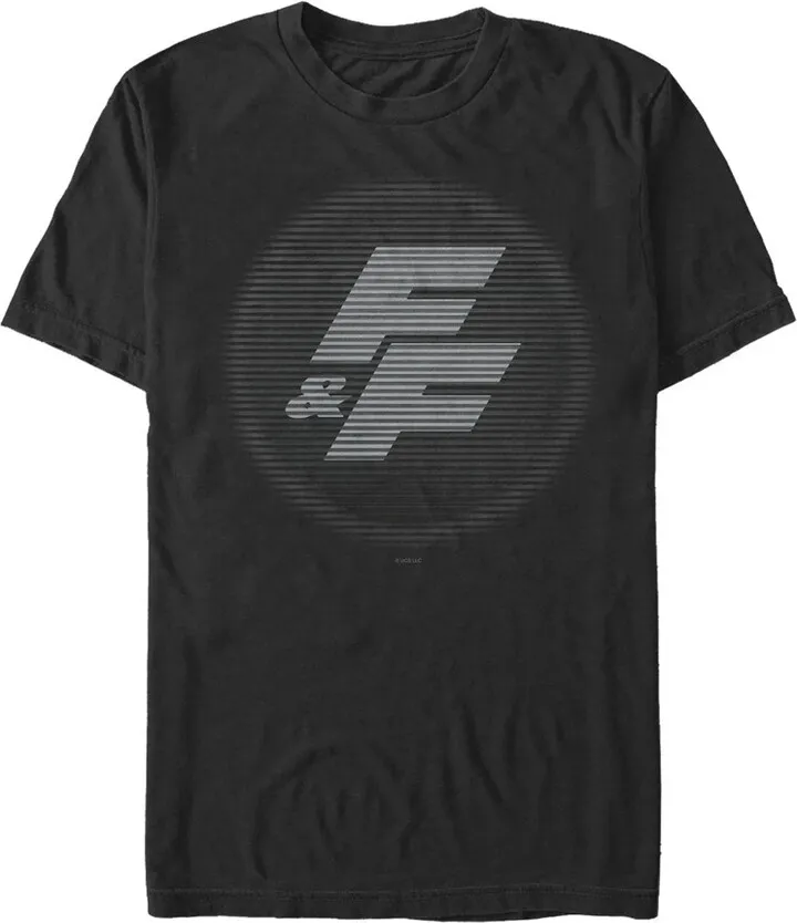 Men's Fast & Furious Striped FF Logo T-Shirt - Black - 2X Large