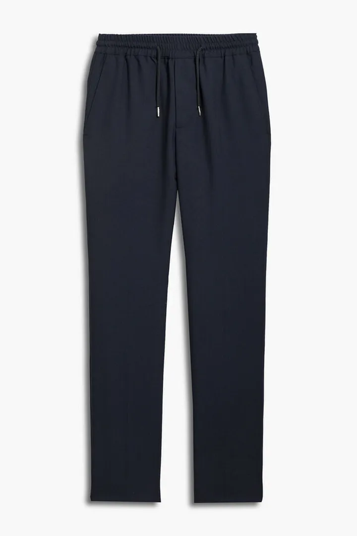 Slim-fit wool pants