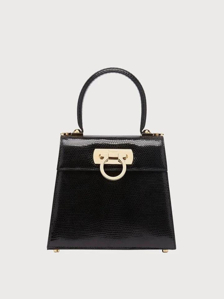 Ferragamo Women Iconic Top Handle (S) Black
