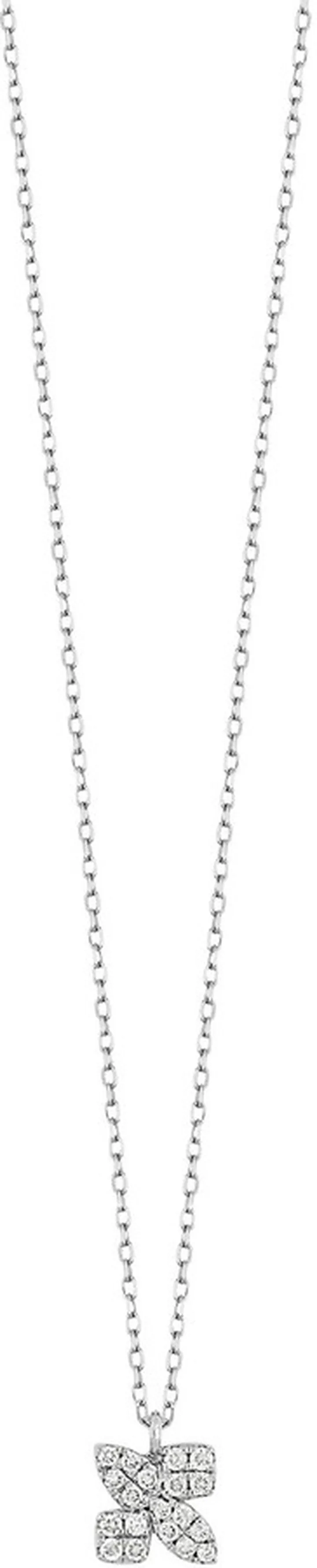 18K White Gold Maya Diamond Pendant Necklace - 0.08 ctw