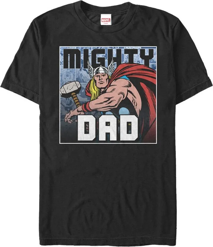 Men's Marvel Father's Day Thor Mighty Dad T-Shirt - Black - Large