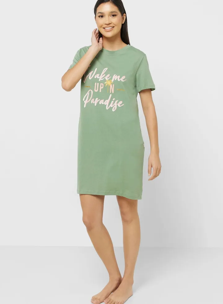 Active Round Neck night dress