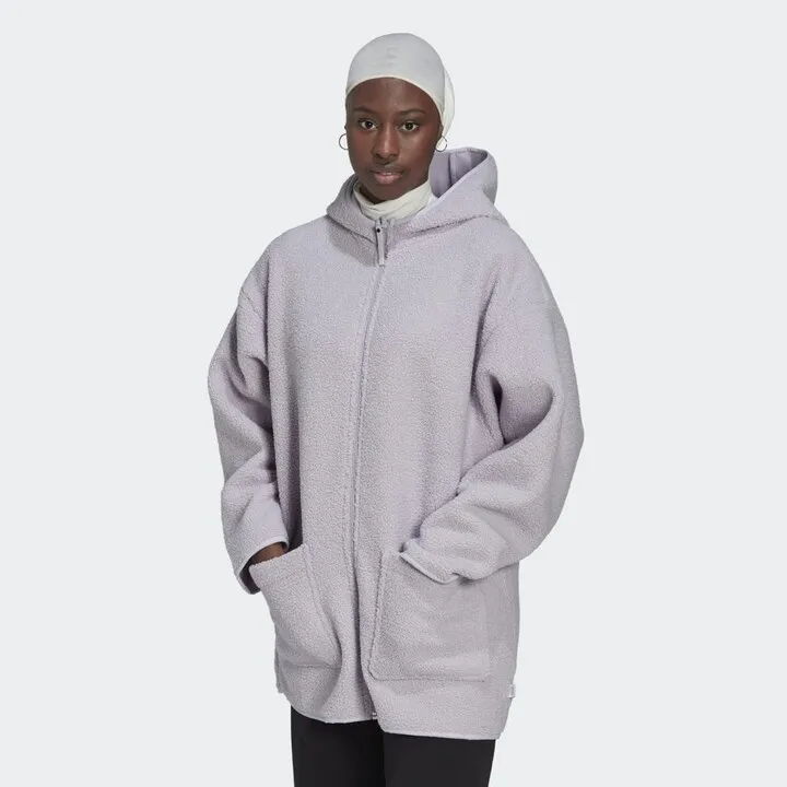 Polar Fleece Long Hooded Track Top