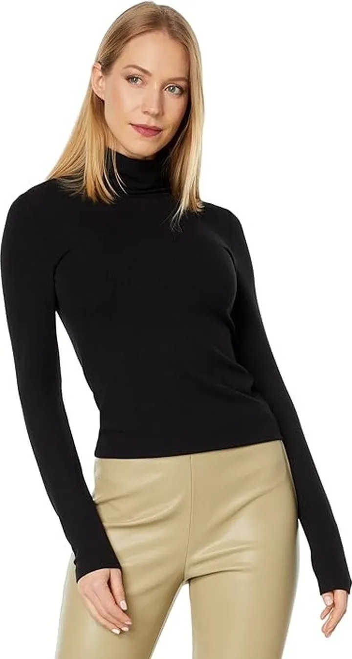 Sanctuary Essentials Turtleneck Top (Black1) Women's Clothing