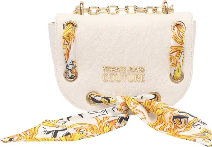 Versace Jeans Couture Scarf-Detailed Logo Plaque Crossbody Bag
