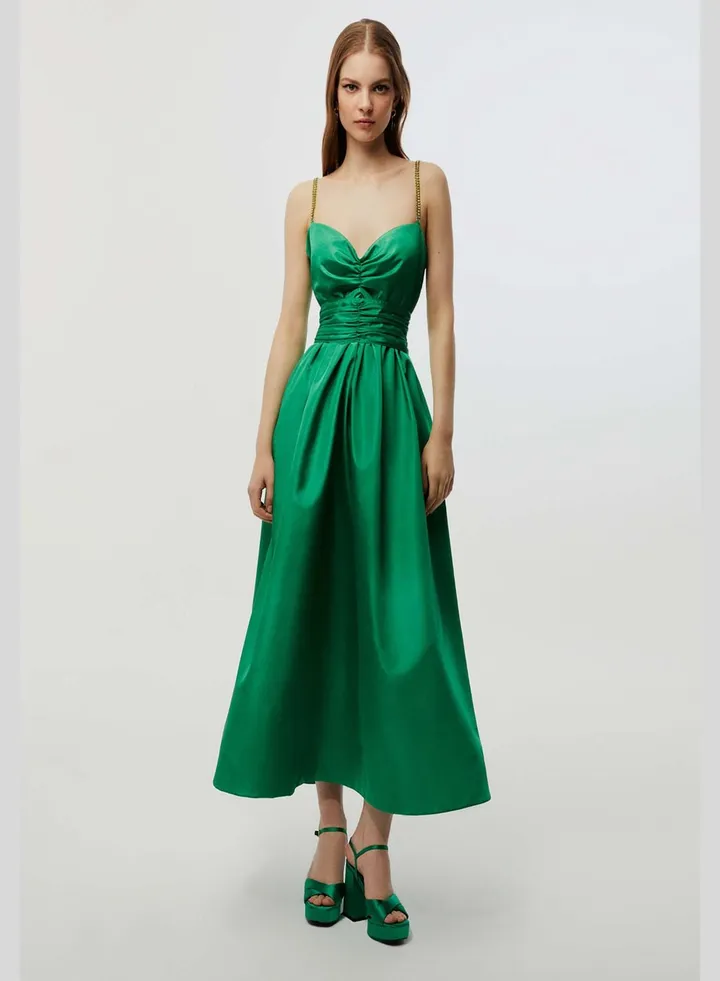 Strap Ruched Detail Dress