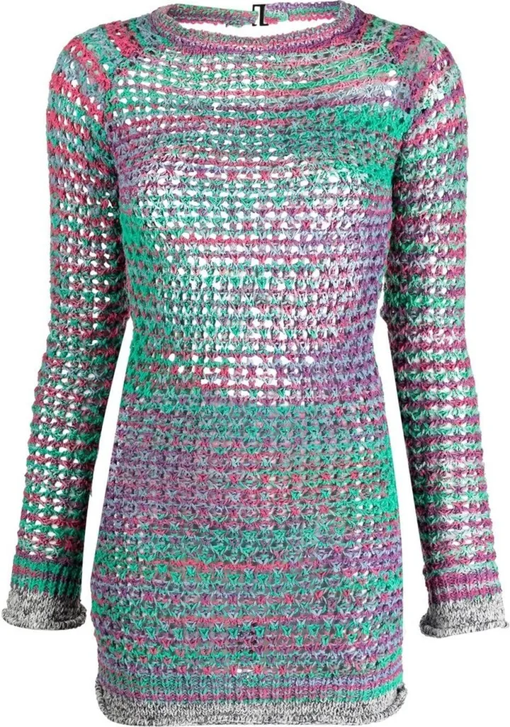 Openwork-Knit Minidress