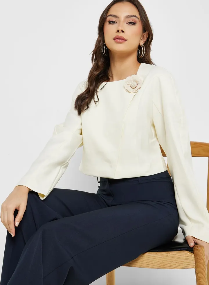 Square Neck Knitted Top