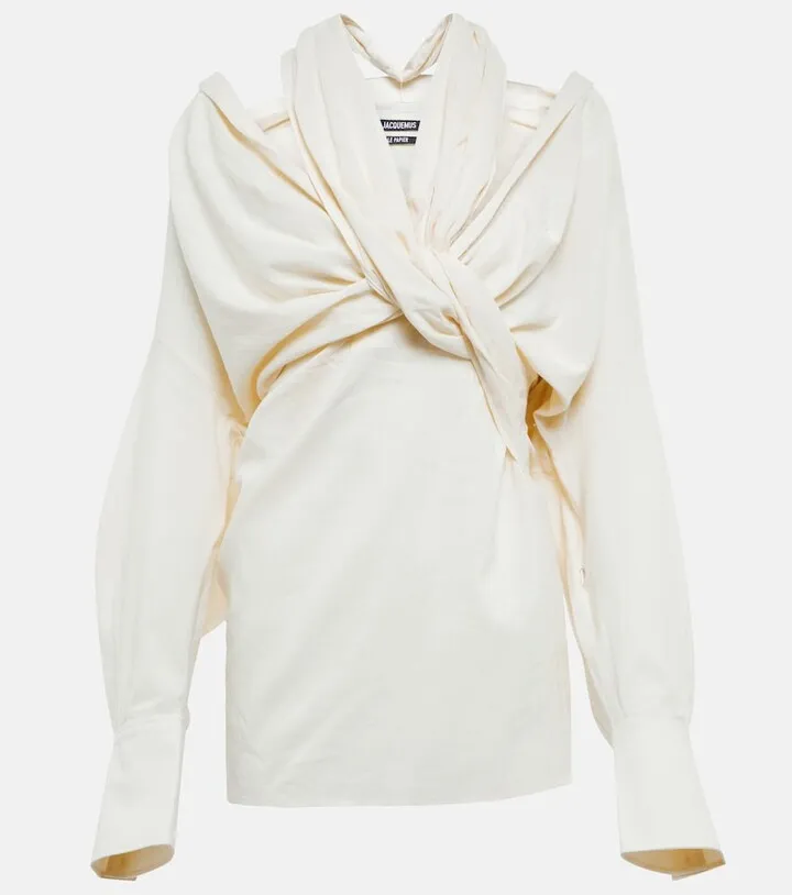 La Robe Agui gathered cotton minidress