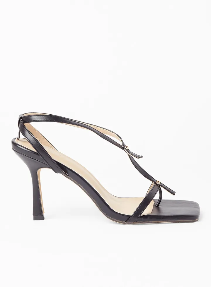 Square Toe Sandals Black