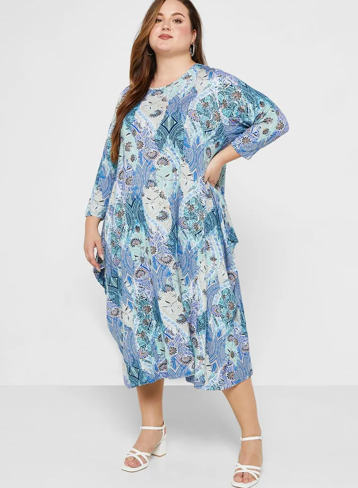 Floral Printed Tiered Dress