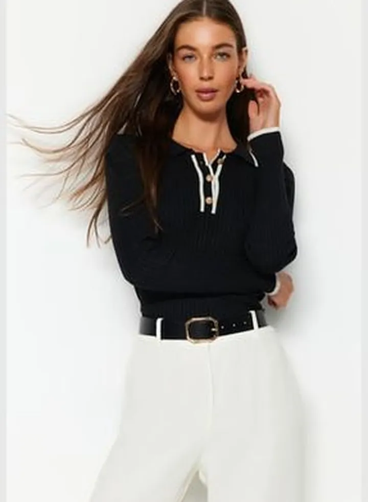 Black Premium/Special Thread Knitwear Sweater