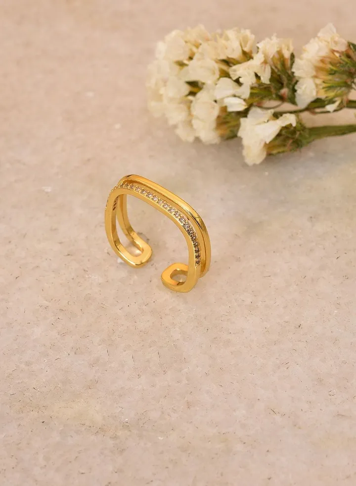 Gold Plated Designer Ring