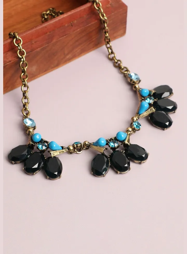 Gold Plated Designer Stone Necklace