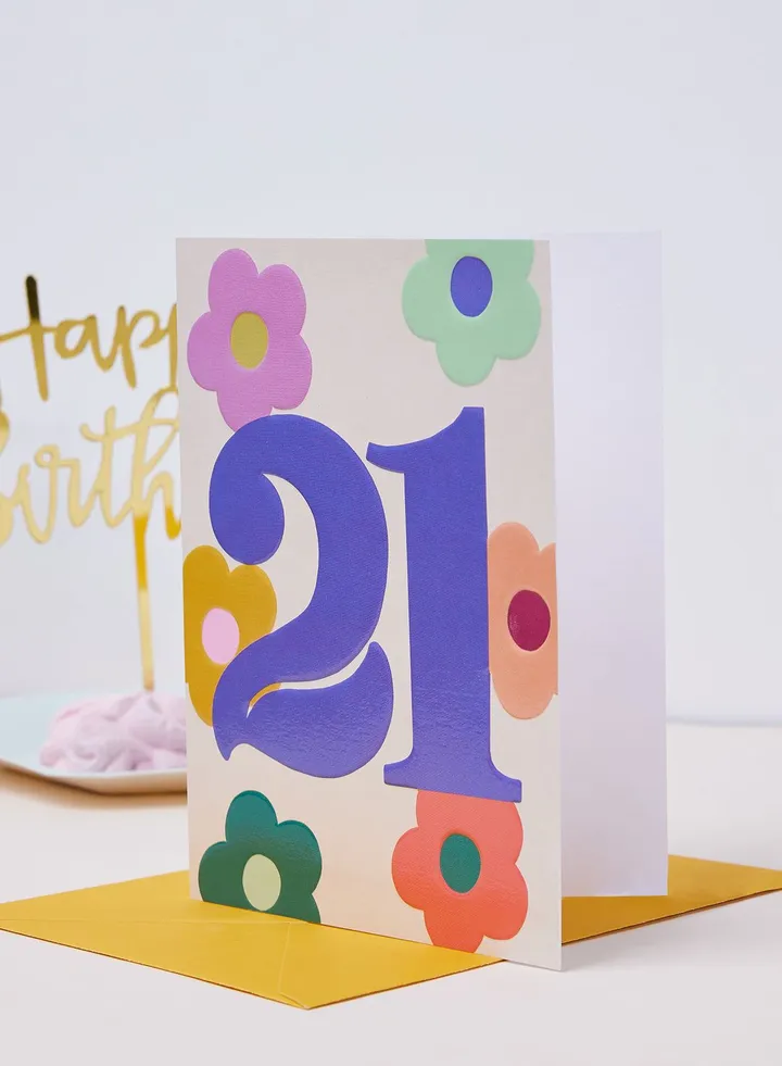 Female Age 21 Year Card