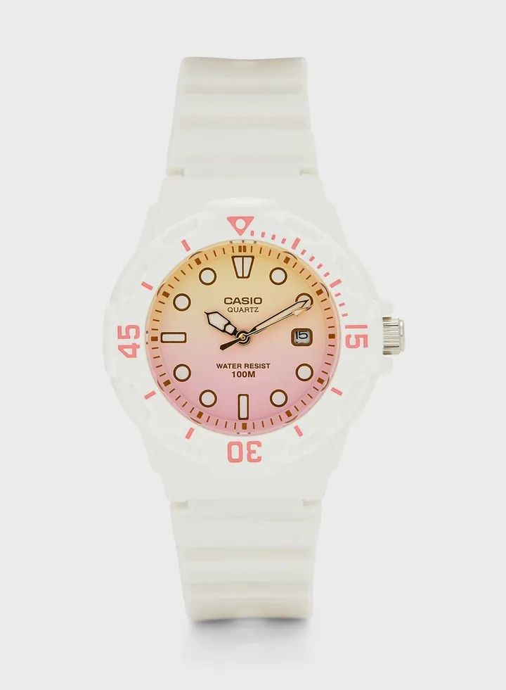 Pu Strap Analog Watch