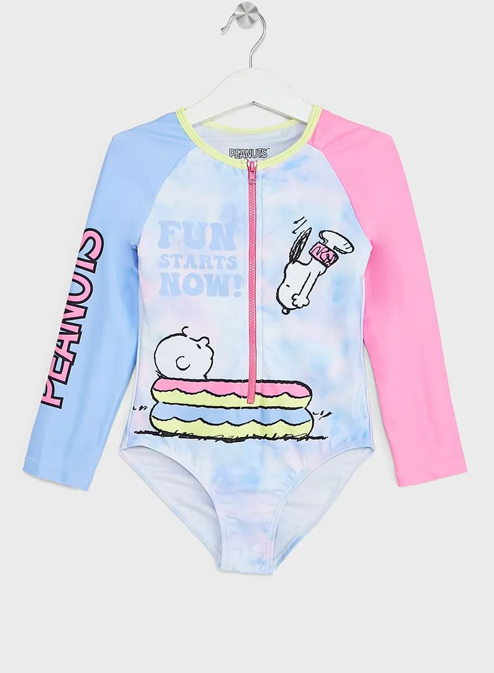 Penauts Snoopy Girls Swim Suit