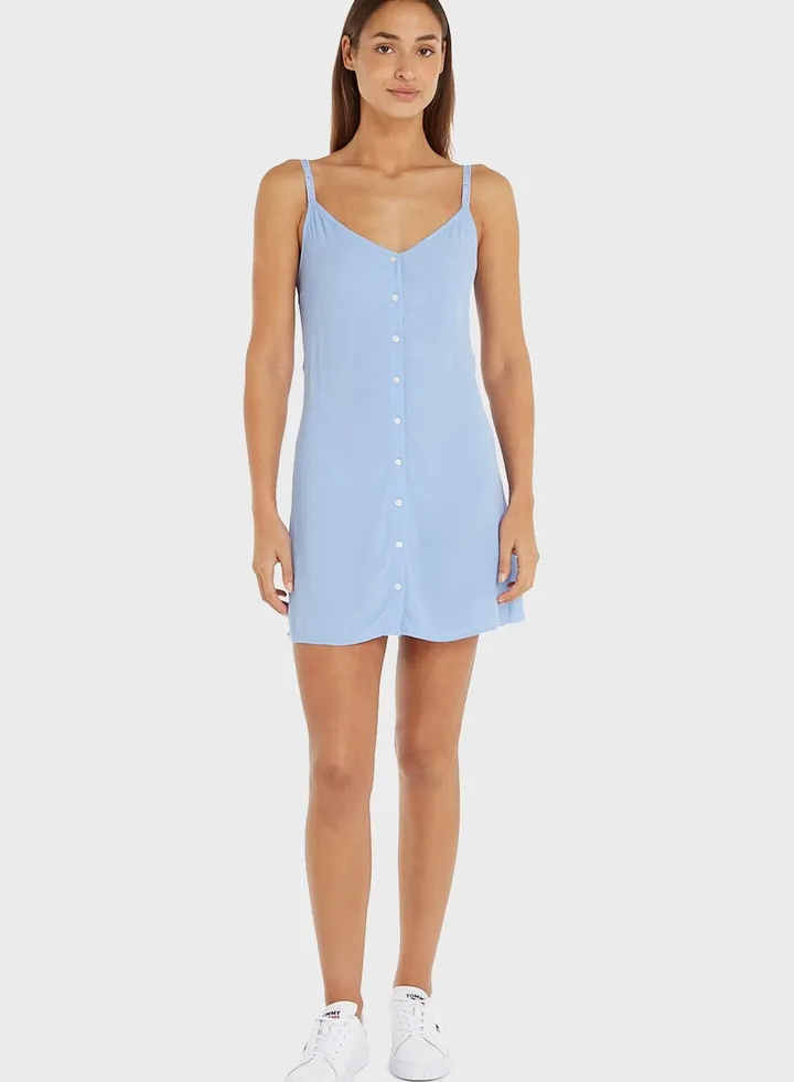 Strappy Button Detail Dress
