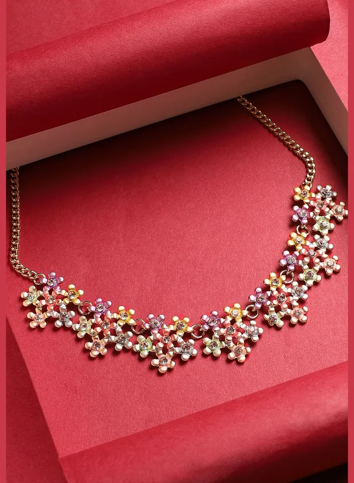 Gold Plated Designer Party Wear Necklace For Women