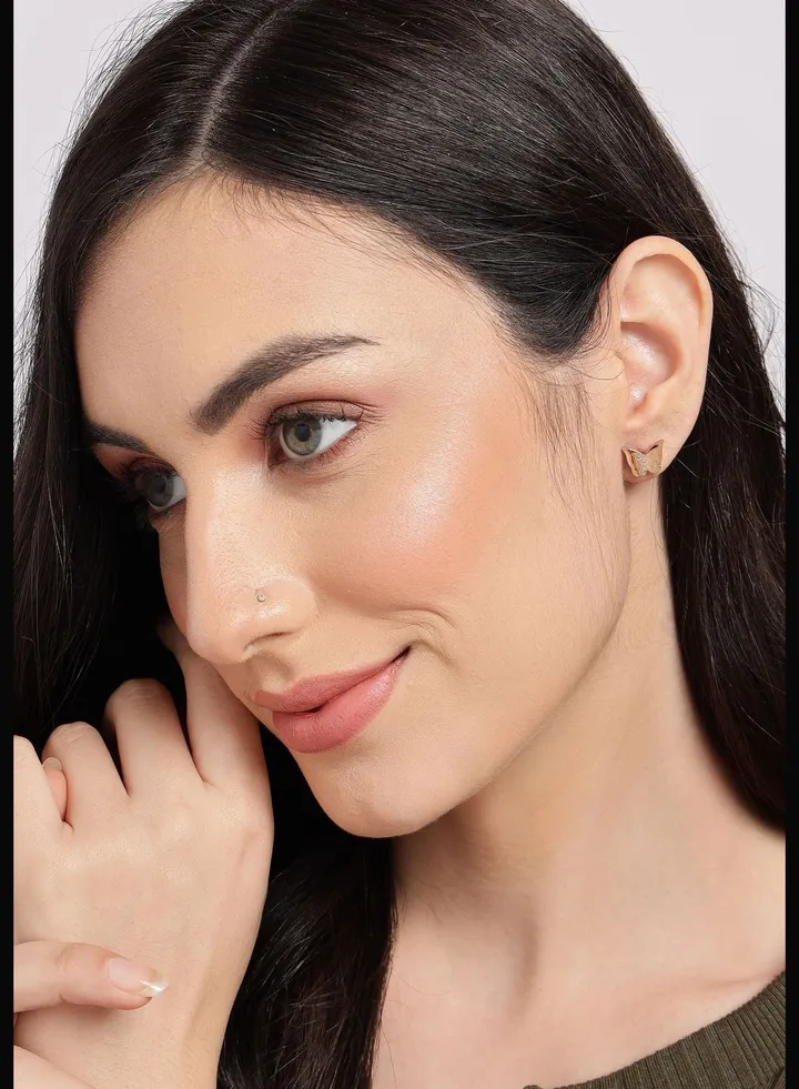 Gold Plated Butterfly Studs