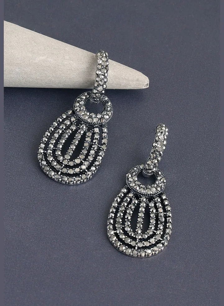 Gold Plated Party Designer Stone Drop Earring For Women