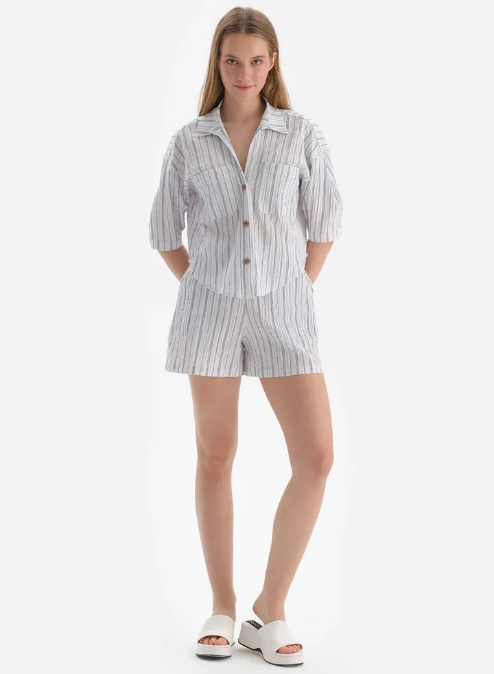 Pocket Detail Button Down Beachwear Shirt