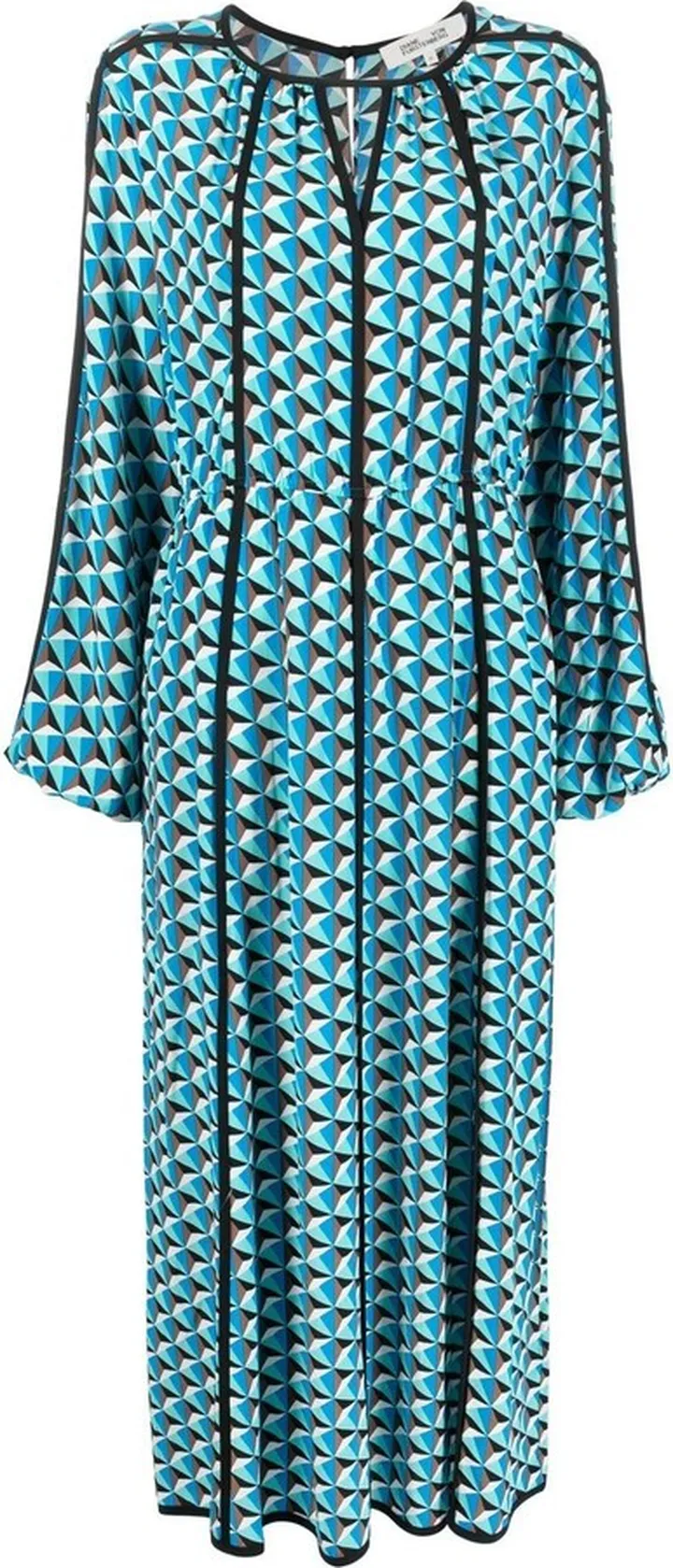 Geometric Print Midi Dress