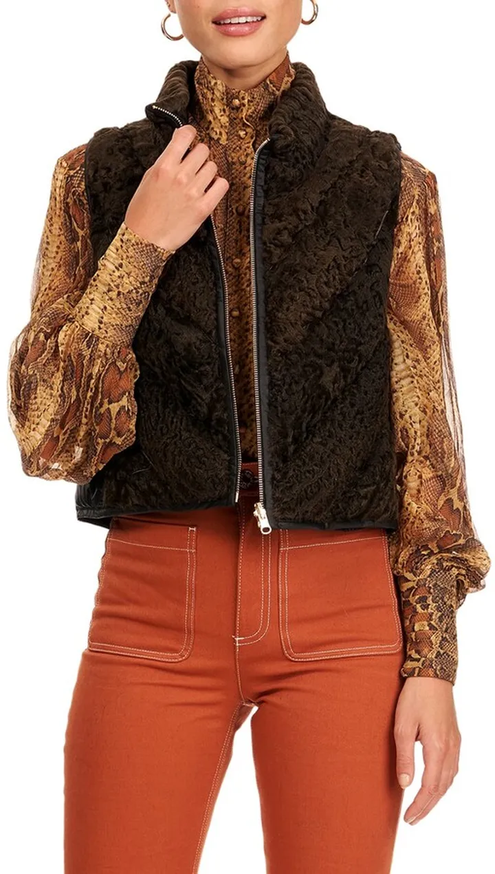 Reversible Chevron Lamb Vest