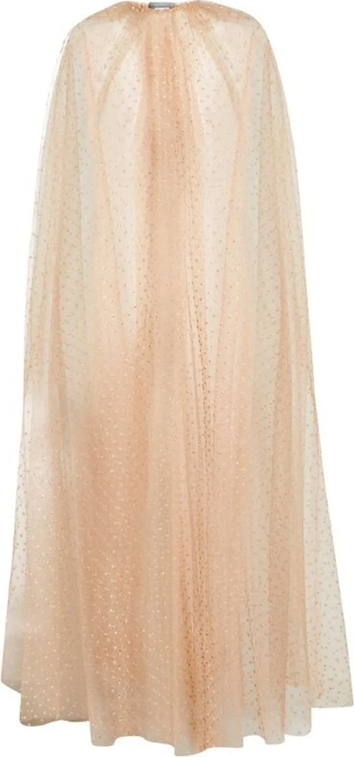 Monique Lhuillier Tulle Embellished Cape